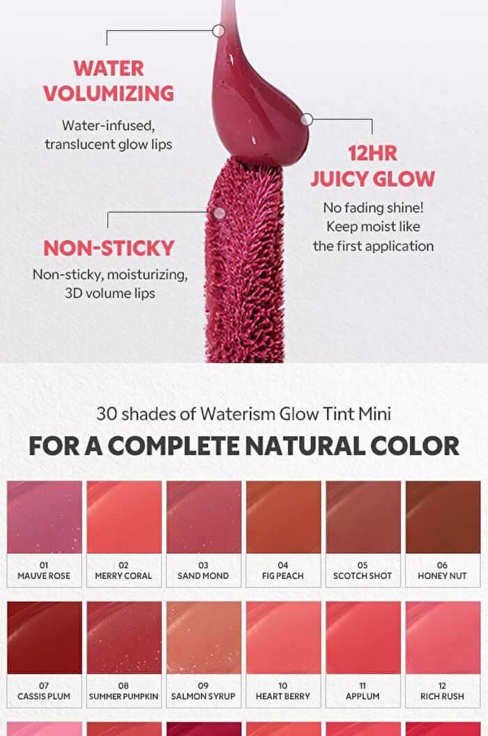 TIRTIR Mini Waterism Glow Tint - 18 Cherrid 1.8g