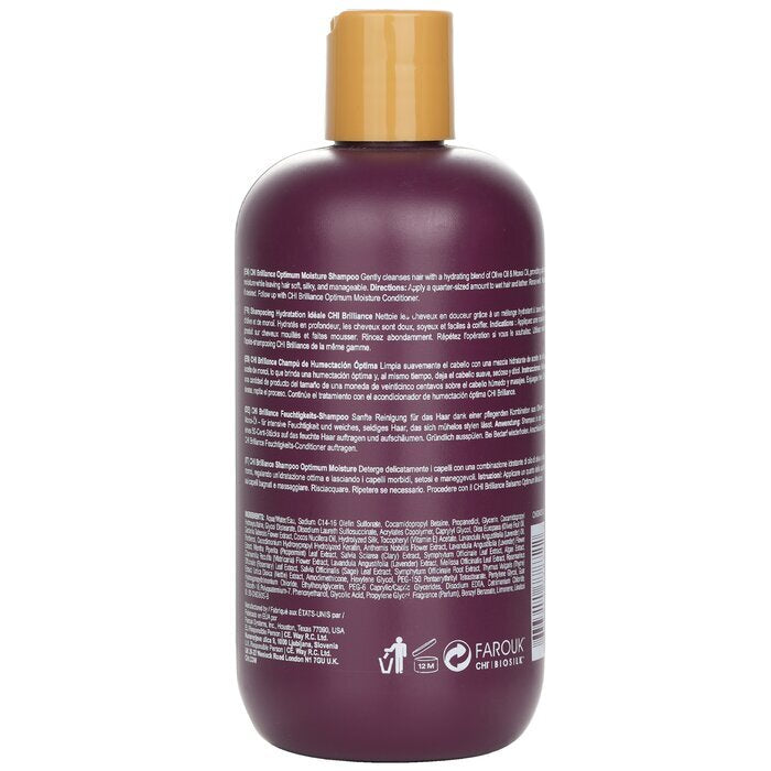 CHI Deep Brilliance Shampooing Hydratation Optimale Olive & Monoi 355ml/12oz