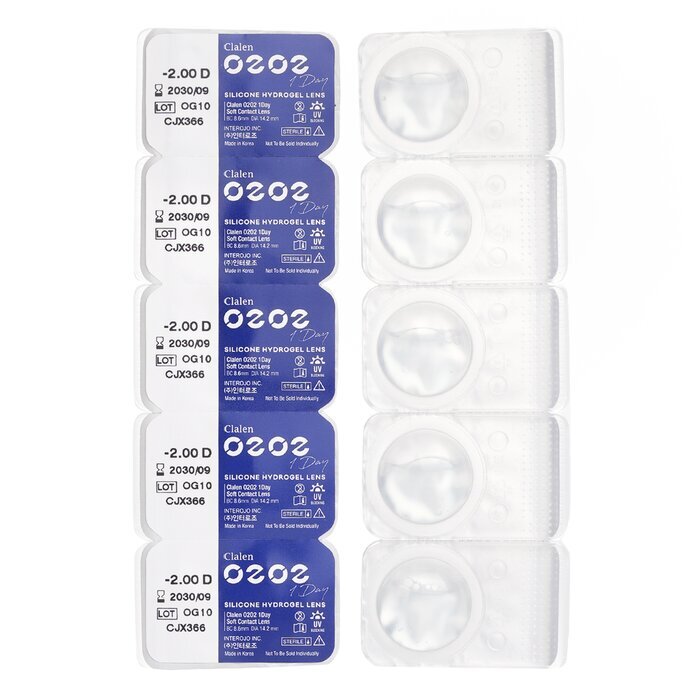 Clalen O2O2 Daily Clear -2.00 5pcs x 1 strip