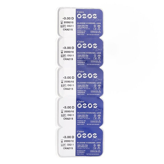 Clalen O2O2 Daily Clear -3.00 5pcs x 1 strip