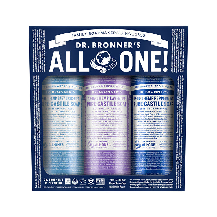Dr. Bronner's Pure-Castile Soap Liquid Cosmic Classics 237ml x 3 Pack