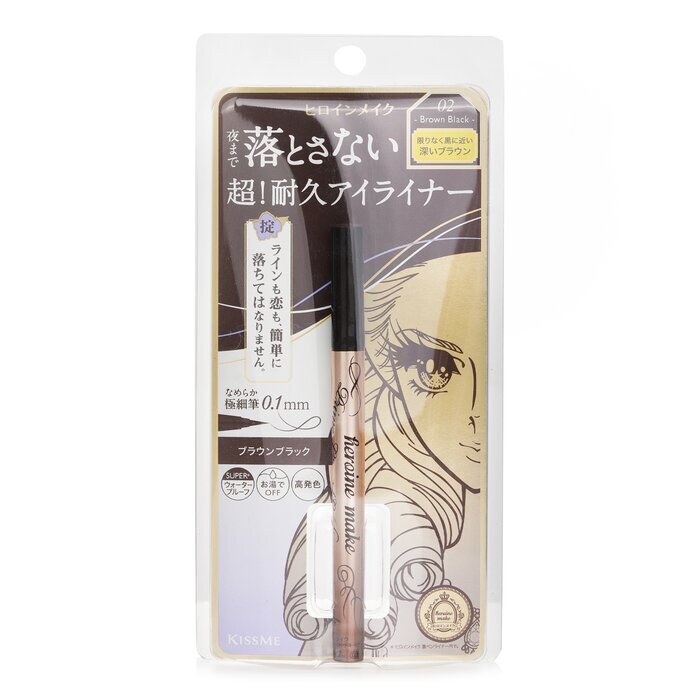 KISS ME Heroine Make Prime Liquid Eyeliner Rich Keep -  02 Black Brown 0.4ml