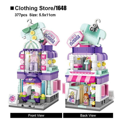 LOZ Street Series - Clothing Store Building Bricks Set 19.5x16.5x4.5cm