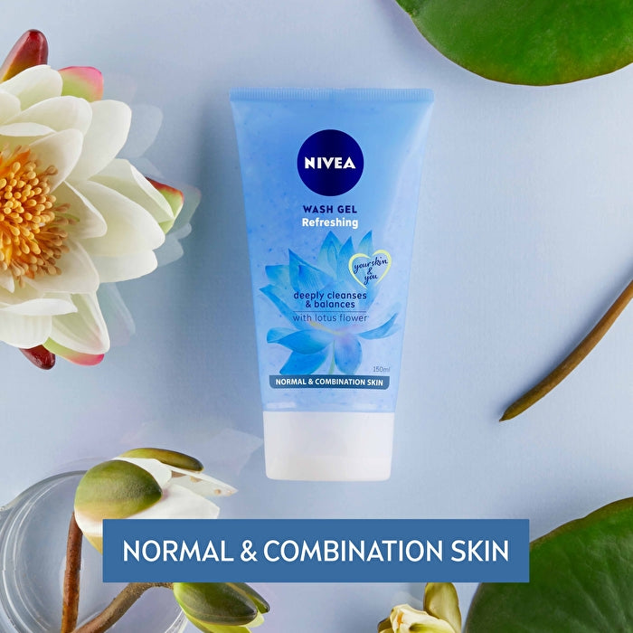 Nivea Gel Nettoyant Visage Rafraîchissant à la Fleur de Lotus 150ml